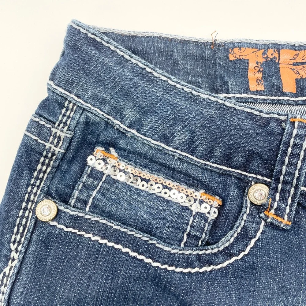 Truth Be Told Low Rise Jeans Size 7 Y2K Western Cowgirl McBling Indie Festival‎